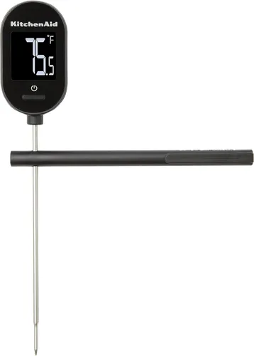 Vista 7 de KitchenAid KQ910 - Termómetro digital para parrilla de cocina con retroiluminación de lectura instantánea, termómetro inalámbrico para carne y Negro