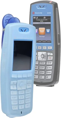 Vista 3 de Funda de gel de silicona azul para teléfonos Polycom SpectraLink 8440 y 8400: 2310-37180-002