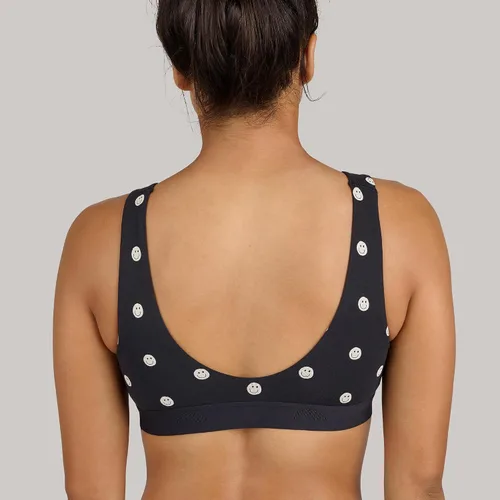 Vista 6 de MeUndies Bralette para mujer - Sujetador de algodón elástico con cuello en U - Tela exclusiva de Tienda