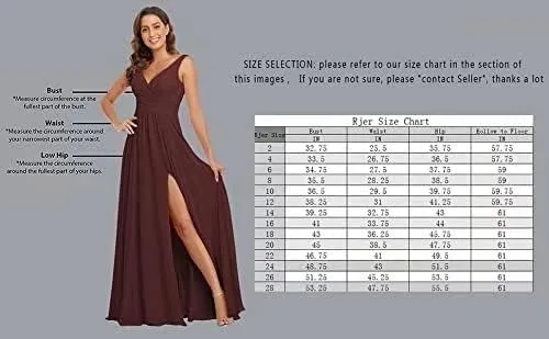 Vista 7 de Vestidos de fiesta de gasa de manga larga con cuello en V, vestido de fiesta de noche fruncido, vestido largo bohemio de boda para novia