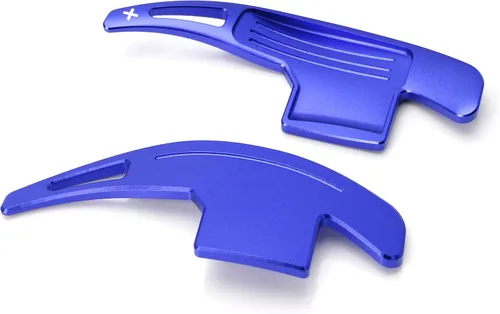 Vista 8 de iJDMTOY Extensiones de paleta grandes de aluminio deportivas compatibles con Ford Mustang 2015-2023 Azul