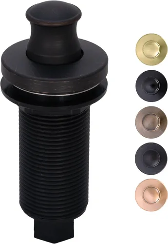 Vista 8 de Akicon Kit de interruptor de aire de eliminación de basura de cobre antiguo con botón de encendido/apagado de eliminación de desechos en la parte