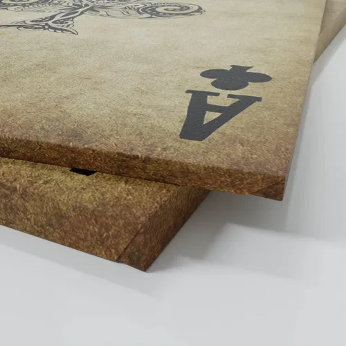 Vista 8 de Juego de 4 tarjetas Ace tamaño pequeño 4x 12 x 16 pulgadas / 0.75 pulgadas, arte en lienzo – Baraja de casino de sala de juegos de cartas vintage