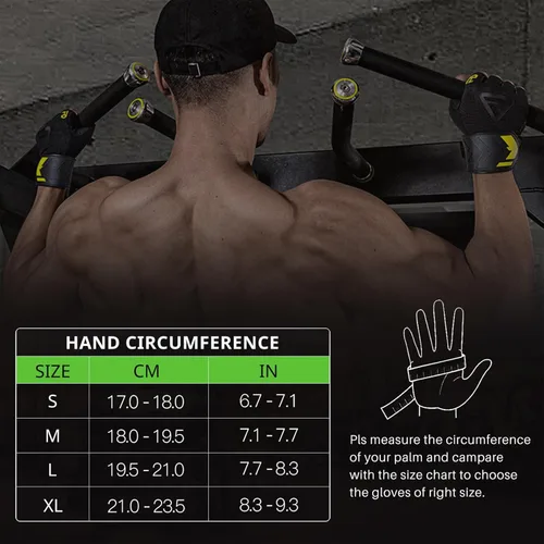 Vista 6 de Guantes de levantamiento de pesas para hombres y mujeres, con almohadillas de cojín y agarre de silicona, guantes de entrenamiento con soporte