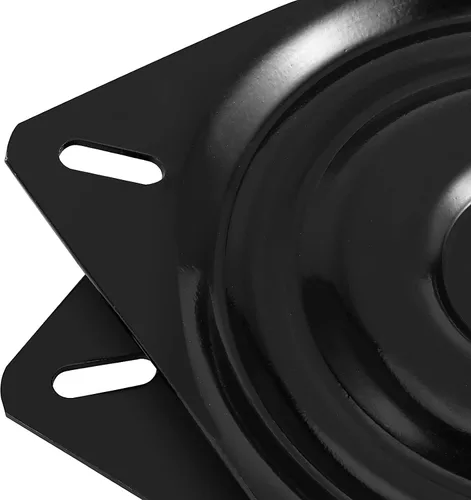 Vista 3 de MUKCHAP Paquete de 4 taburetes de bar giratorios de 6.25 pulgadas, placa giratoria de 360°, base giratoria de asiento cuadrado para silla reclinable