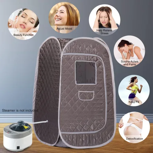 Vista 5 de Smartmak Tienda de Sauna de Vapor Portátil, Sala de Spa Plegable de Cuerpo Completo para Una Persona para Terapia de Desintoxicación Sin Vaporizador
