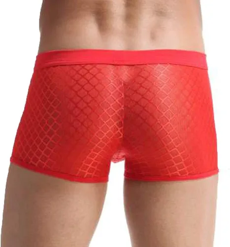Vista 5 de Calzoncillos tipo bóxer para hombre, sin costuras, para hombre, suaves, cómodos, de seda de hielo, de pierna larga