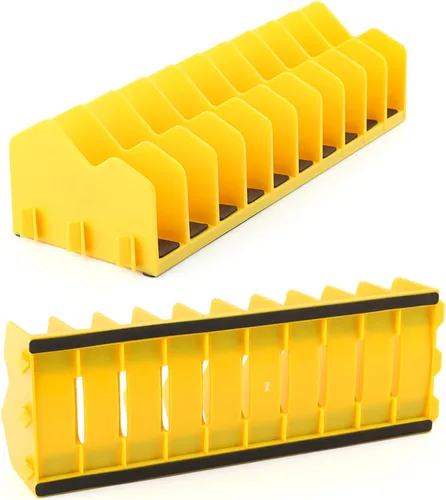 Vista 3 de Paquete de 2 estantes organizadores de alicates, organizador de cajones de Amarillo