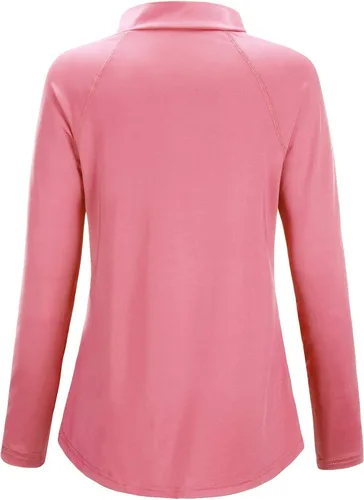 Vista 2 de Cestyle Suéter ligero de manga larga UPF 50 con cremallera de 14 para mujer