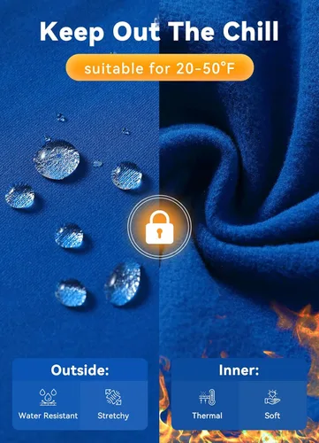 Vista 4 de BALEAF Pantalones de ciclismo de invierno para hombre, con acolchado 4D, térmicas, resistentes al agua, para ciclismo, para clima frío, bolsillos