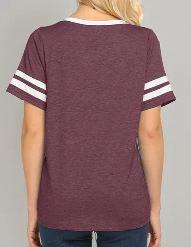 Vista 5 de OMSJ - Camisetas de manga corta para el verano para mujer