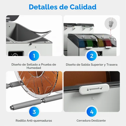 Vista 8 de Secador de filamento oficial de Creality Space Pi X4L, caja de Espacio Pi X4l