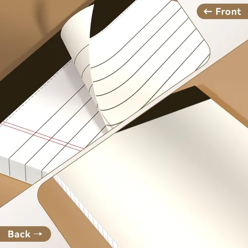 Vista 6 de Nichela Blocs de Notas de 5" x 8" Paquete de 6 Blocs Legales de Rayas Estrechas con Perforaciones 30 Hojas Blocs Pequeños para Escribir Papel
