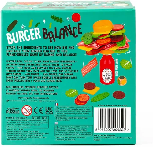 Vista 6 de Professor PUZZLE Foodie Games - Juego de apilamiento de equilibrio de hamburguesas