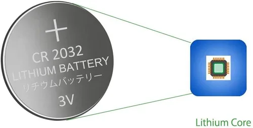 Vista 5 de Baterías CR2032, paquete de 100, 3V Celda de monedas de alta capacidad de 220 mAh, larga duración