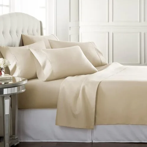 Vista 30 de Danjor Linens - Juego de sábanas tamaño completo para adolescentes, sábanas premium de hotel con 4 fundas de almohada, microfibra cepillada ligera