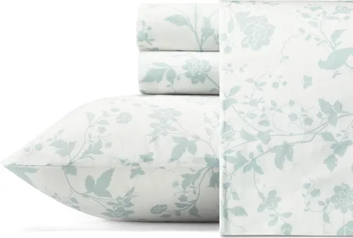 Vista 25 de Laura Ashley - Juego de sábanas individuales con sábana bajera y funda de Bettinas Blooms Rojo