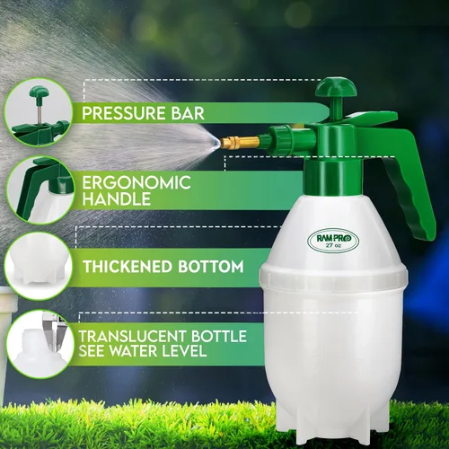 Vista 6 de Pulverizador de bomba de jardín, pulverizador de agua de niebla de botella de mano, presión de mano para limpieza del hogar, pulverizador de césped