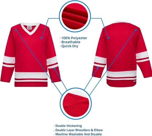 Vista 42 de EALER H400 Series Blank Ice Hockey Practice Jersey League Jersey Team Jersey