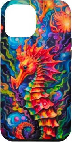 Vista 25 de Funda para iPhone 14 Plus Seahorse Coastal Colorful Ocean Life Art Aquarium Lover Case