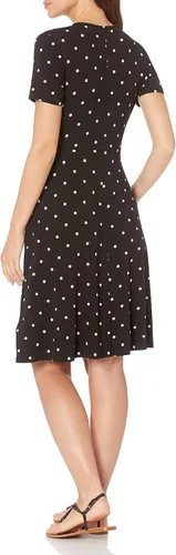 Vista 3 de Tienda Essentials - Vestido de manga corta para mujer, estilo cruzado falso