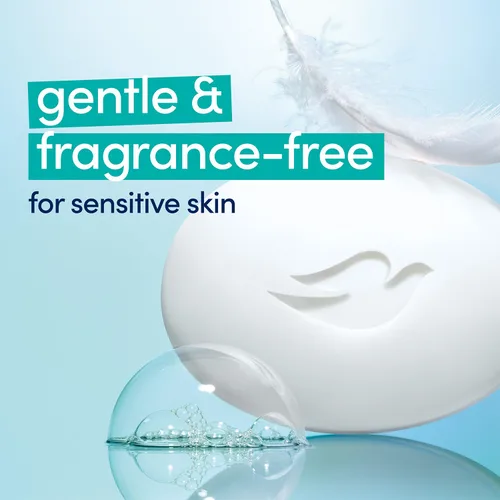 Vista 3 de Dove Jabón en barra de belleza, piel sensible, 2 tamaños, variedad de 3 unidades con crema hidratante para una piel suave y lisa, hipoalergénico