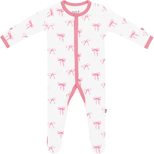 Vista 6 de KYTE BABY Mameluco unisex, rayón hecho de bambú, cierre a presión, 0-24 meses Rosa (Blush)
