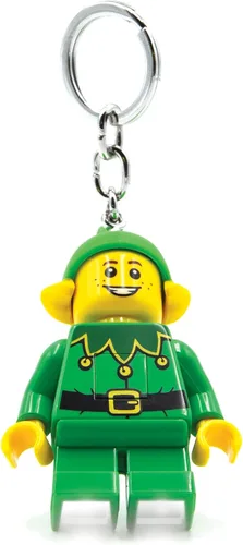 Vista 8 de LEGO Minifigure - Llavero de luz grande de 3 pulgadas de alto, elfo navideño (KE181H), regalo de vacaciones, relleno de calcetines