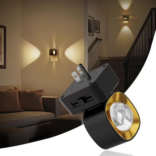 Vista 9 de JandCase Luces nocturnas enchufables a la pared, proyector de estrellas, luz nocturna de galaxia automática 3CCT, enchufe con sensor de luz