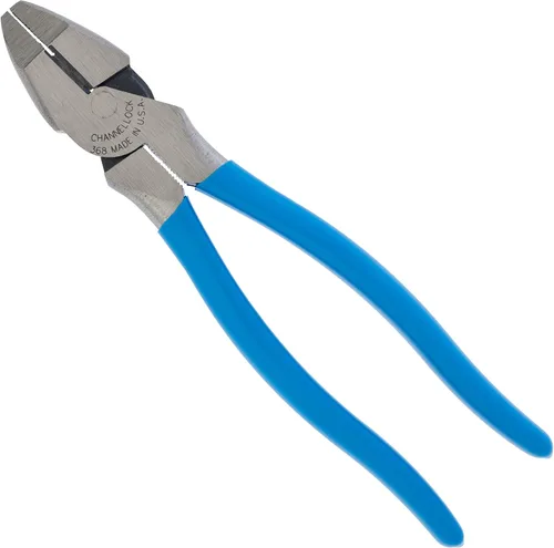 Vista 6 de Channellock E348CB Serie E - Alicates combinados de 8 pulgadas con junta XLT y empuñaduras Code Blue