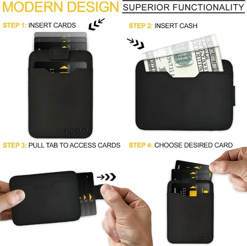 Vista 5 de Fidelo Leather and Minimalist Wallet for Men