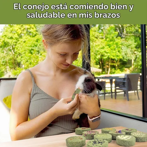 Vista 6 de ERKOON Juguetes para conejos, 100 % comestibles de heno Timothy prémium para conejos, golosinas de chinchilla, juguetes masticables para dientes