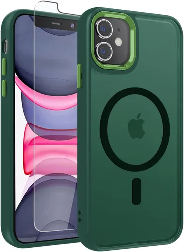Vista 97 de WRJ Funda magnética mate para iPhone Air de 6.5 pulgadas, [compatible con Magsafe] [protección contra caídas de grado militar], delgada Negro