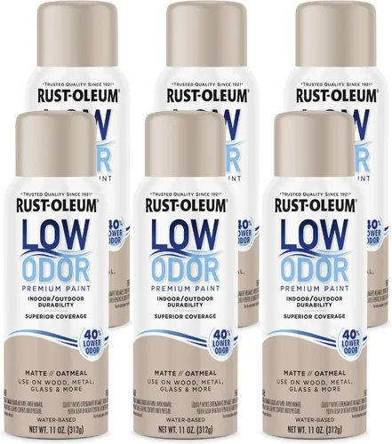 Vista 44 de Rust-Oleum - Pintura en aerosol prémium de bajo olor, gris ancla brillante Olor 40% menor que las pinturas en aerosol tradicionales, durabilidad