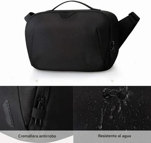 Vista 6 de BAGSMART Bolsa de lona para cámara, resistente al agua antirrobo para Negro