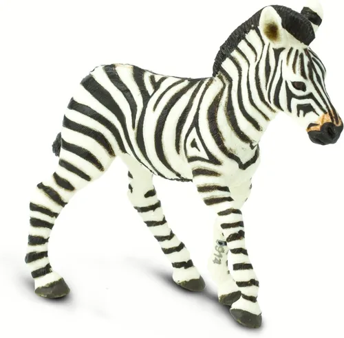 Vista 3 de Safari Ltd. Figura de potro de cebra, figura realista de 3.5 pulgadas, juguete educativo para niños, niñas y niños a partir de 3 años