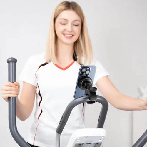 Vista 9 de Soporte de micrófono 2 en 1, soporte magnético de teléfono de 8 pulgadas para soporte de micrófono con cuello de cisne extraíble y ángulo
