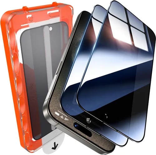 Vista 20 de UniqueMe Protector de pantalla de privacidad de 360° para iPhone 17 Pro 360°-negro