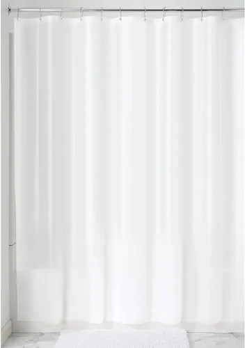 Vista 6 de InterDesign PEVA calibre 3 forro de cortina de ducha – resistente al moho, última intervensión de PVC, 100% poliéster, Transparente, Estándar