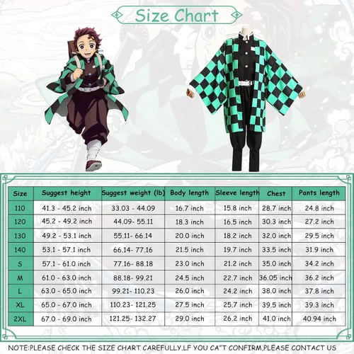 Vista 6 de TSCMRCDC Cosplay Costume Tanjirou Anime Cosplay Costume Outfits Cape Christmas Halloween Uniform for Kids and Adult
