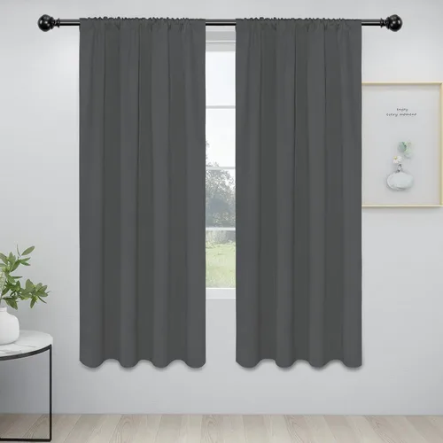 Vista 146 de Easy-Going - Cortinas opacas con bolsillo para varilla para dormitorio, cortinas de ventana para oscurecer la habitación para sala de estar