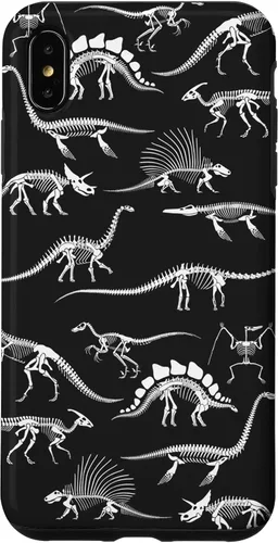 Vista 11 de Funda para iPhone 17 con diseño de huesos de dinosaurio fosilizado con animales prehistóricos