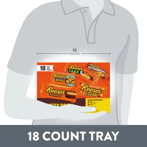 Vista 3 de REESE'S Surtido de dulces de mantequilla de maní, 27.2 onzas, 18