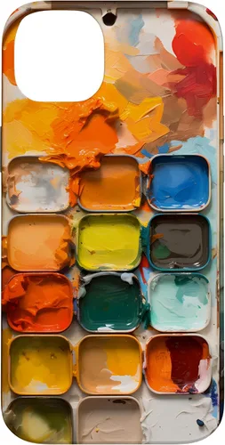 Vista 15 de Pinturas de acuarela y paleta de pintura, funda colorida para el iPhone 17