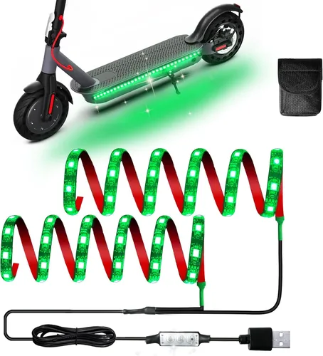 Vista 12 de Keiurot Led Lights for Scooter Night Riding Electric Scooter LED Strip Light Led Light Strips 5V Flashing Mode for Outdoor