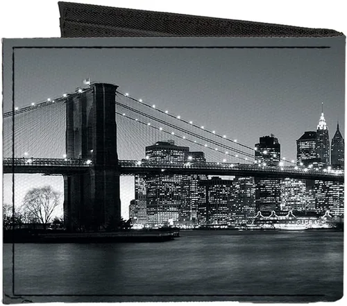 Vista 2 de Buckle-Down Billetera plegable de lona estándar para hombre New York, 4.0" x 3.5