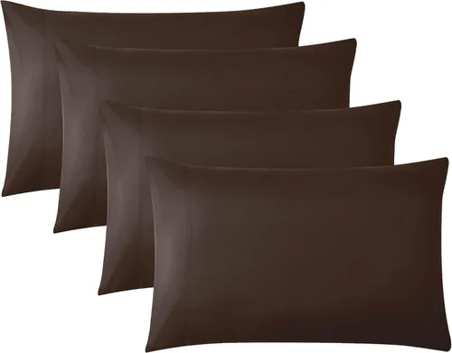 Vista 61 de Southshore Fine Linens® - Vilano® Springs - Par de fundas de almohada plisadas, color negro, estándar (Queen)