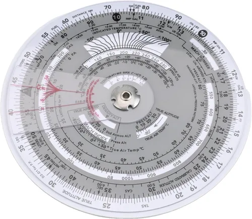 Vista 4 de E6B Circular Flight Computer Slide Rule, For Student Pilot-Flight Training Performs Wind Correction And True‑heading Navigation-calculations