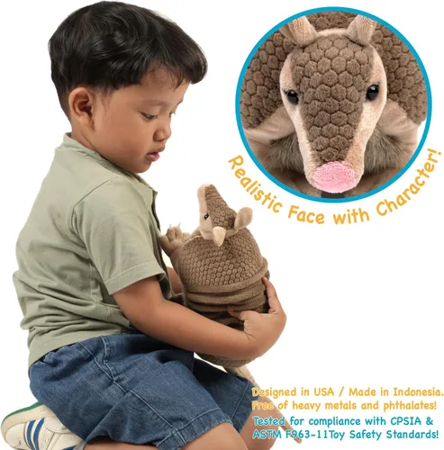 Vista 5 de TigerHart Mike The Armadillo - Peluche de 9 pulgadas (medida de cola no incluida)