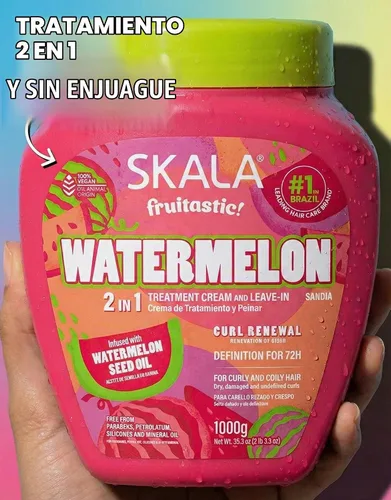Vista 6 de Skala - Linha Frutastica - Crema de Tratamento Melancia 2.2 lbs - Colección Frutástica - Crema Tratamiento Sandía Net 35.37 Oz)